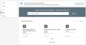 LinkedIn section to collect and store your job postings.